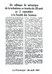 Le Provençal - 26 août 1961 {JPEG}